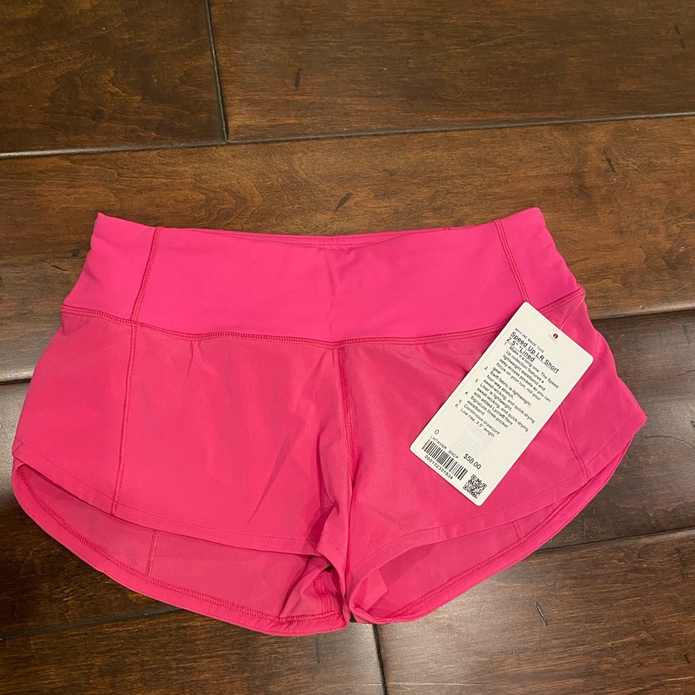 Speed Up Low-rise short, 2.5” lined, Sz 0 and 2